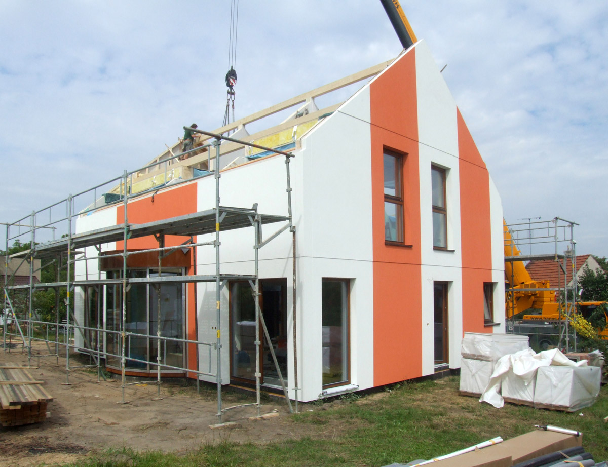 Dřevostavba s opláštěním deskami Knauf (foto archiv firmy ELK)