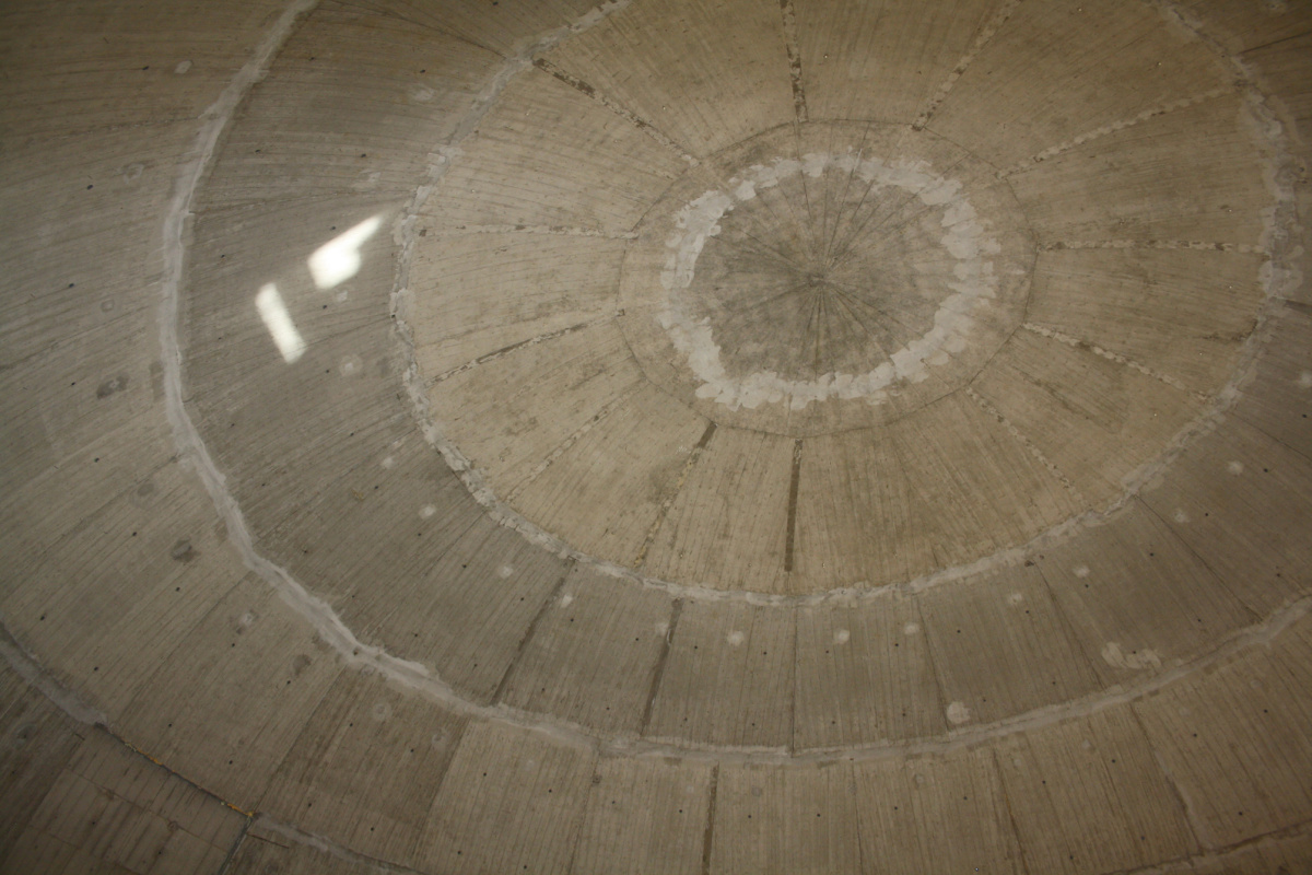 Pohledový beton Easycrete – pohled z vnitřní části velké kopule