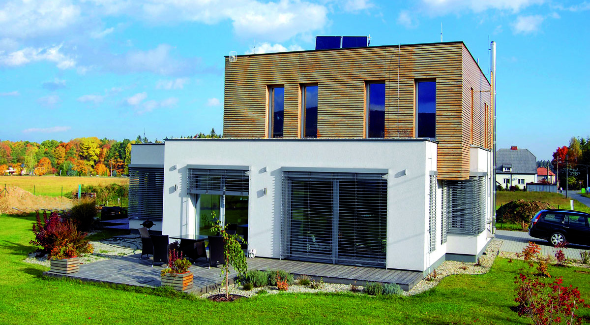 Rodinný dům v Ropicích, postavený ze systému KMB Sendwix