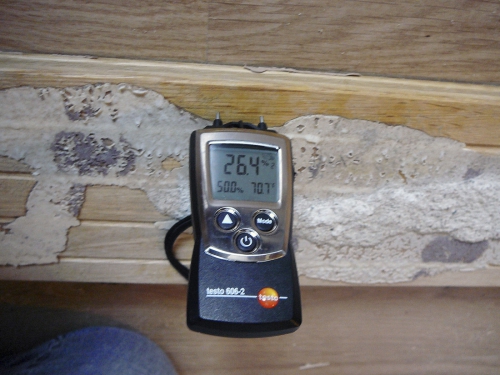 Obr. 3: Vlhkost dřeva na spodním líci