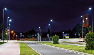 Veřejné osvětlení křižovatky, LED osvětlení v německém Bensheimu (foto Osram)