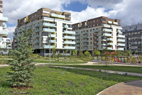 Britská čtvrť, developer FINEP využívá tvarovky Liapor u mezibytových stěn a příček