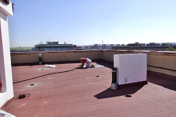 Zafoukání celulózové izolace Climatizer Plus do dutiny dvouplášťové střechy