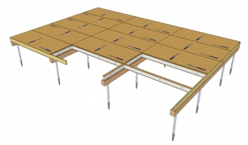 Obr. 11: Skladba základové desky z konstrukčních izolovaných panelů