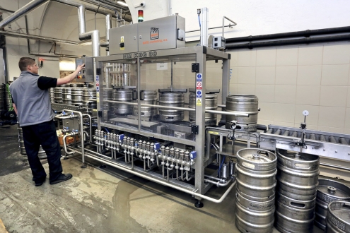 Snímky z provozu výroby piva