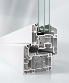 Okenní systém Schüco LivIng Alu Inside s patentovanou technologií hliníkové výztuhy – provedení s certifikací od Passive House Institut