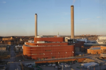 Värtan Bioenergy CHP-plant (Stokholm, Švédsko), foto Robin Hayes