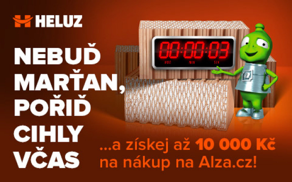 Za nákup cihel HELUZ až 10 tisíc korun na útratu v e-shopu Alza.cz