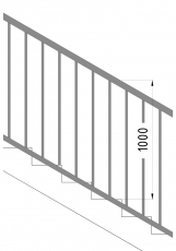 Obr. 5: Měření výšky madla na schodišti
