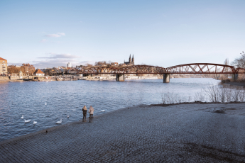 Vizualizace nového železničního mostu na Výtoni, zdroj IPR Praha