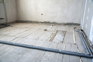 Stav před rekonstrukcí, původní záklop podlahy
