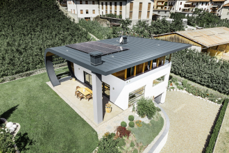 Casa Giovannini – rodinný dům v italské obci Flavon s hliníkovou střechou