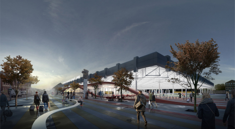 Modernizace autobusového nádraží Zvonařka – vizualizace