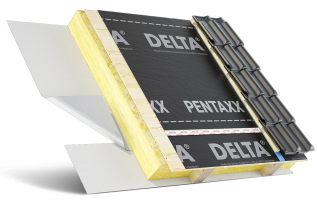 Skladba střechy s fólií DELTA®-PENTAXX na bednění