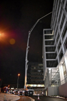 Noční betonáž CEMFLOW do výšky okolo 28 metrů