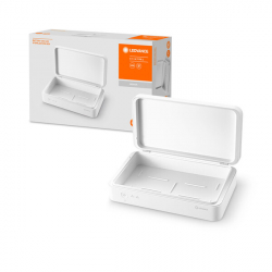 UV-C sterilizační box umožňuje dezinfikovat drobné předměty jako jsou brýle, klíče, mobilní telefony, roušky, respirátory, psací potřeby a podobně. Zdroj: LEDVANCE