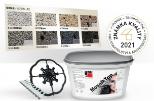Oceněné výrobky - lepicí kotva Baumit StarTrack X1 a pastovitá omítka Baumit Mosaik Top-Natural Line