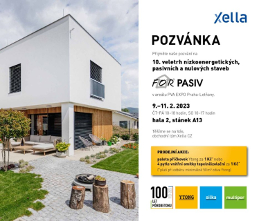 Svá řešení pro výstavbu současných energeticky úsporných domů představí Xella na veletrhu FOR PASIV