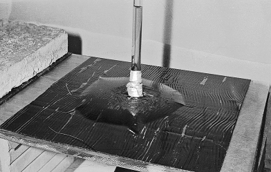Obr. 8: Pás Hydrofol – zkouška na odtrh tlakem vody
