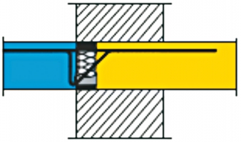 Obr. 8: Schematický řez konstrukcí balkónu s izonosníkem