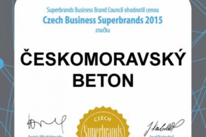Českomoravský beton získal ocenění Czech Business Superbrands 2015