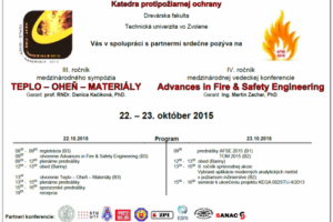 Konference Advances in Fire & Safety Engineering a Teplo – oheň – materiály