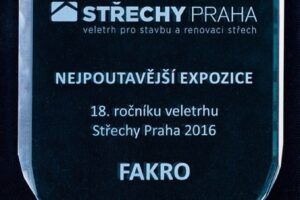 Společnost Fakro získala cenu za nejpoutavější expozici roku 2016 na veletrhu Střechy Praha