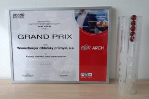 Projekt e4 cihlový dům budoucnosti získal Grand Prix v soutěži o nejlepší projekt/exponát veletrhu For Arch