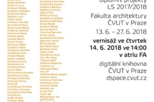Výstava diplomových prací studentů architektury a designu na FA ČVUT v Praze