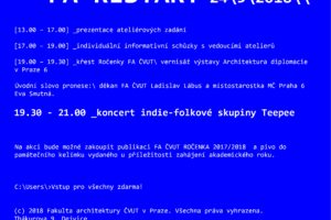Fakulta architektury otevírá nový semestr prezentacemi, výstavou a koncertem