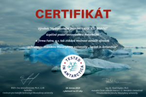 Fólie Fatrafol získala certifikát Testováno v Antarktidě
