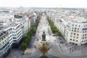 Tramvaje pojedou po okrajích Václavského náměstí; rekonstrukce spodní části začne na jaře