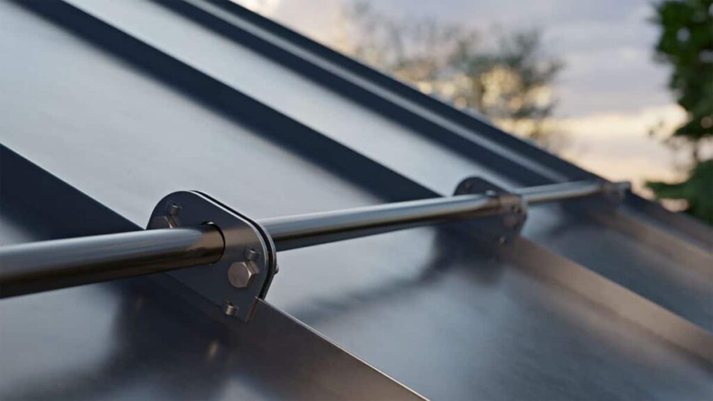 Jednotrubkové sněhové zábrany SATJAM Safe pro krytiny SATJAM Rapid a falcovaný plech