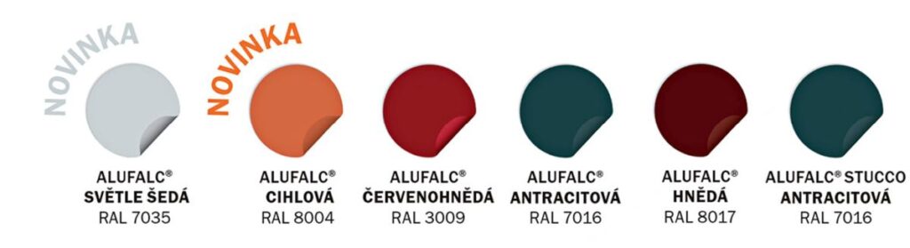 Rozšířená barevná paleta pro hliníkový materiál AluFalc®