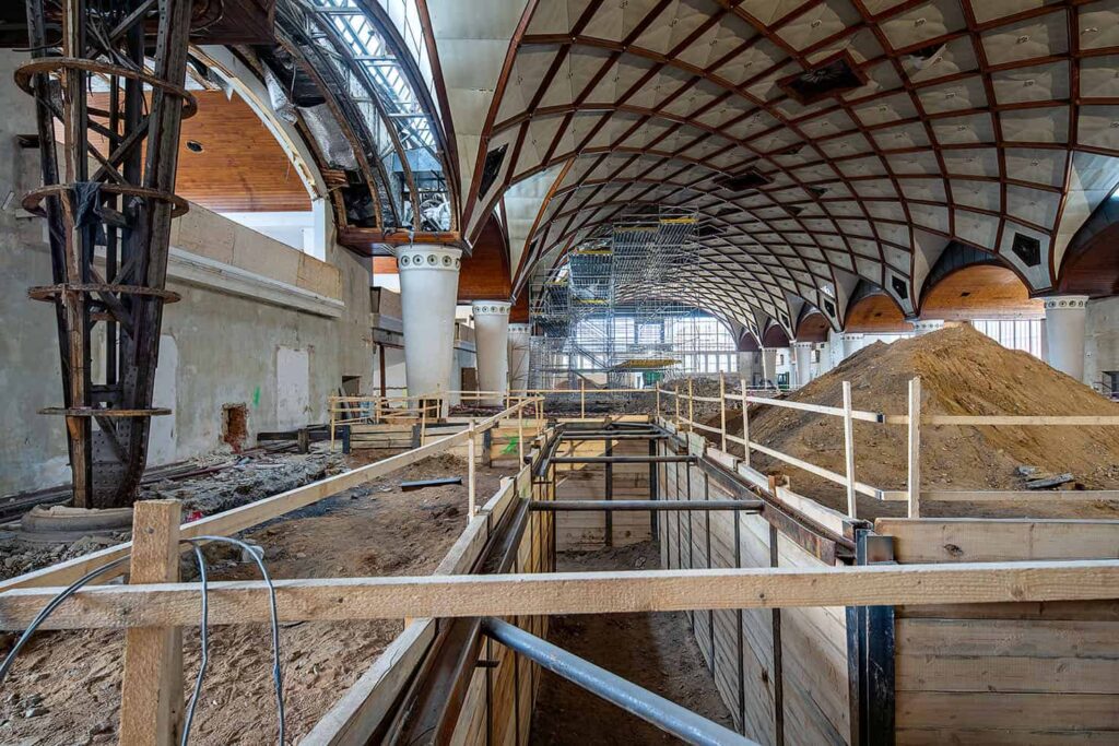 Technologické kanály pravého křídla (foto: Jiří Šebek, archiv Výstaviště Praha, a. s.)
