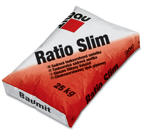 Sádrová tenkovrstvá omítka Baumit Ratio Slim