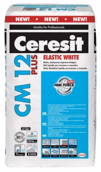 Nové lepidlo Ceresit CM 12 PLUS Elastic White na mramor a keramiku