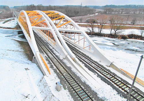 Obr. 7: Rekonstrukce mostu v km 80,930 trati Hohenau (ÖBB) – Přerov