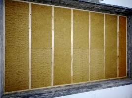 Obr. 6: Měření obvodové stěny – nosný dřevěný rošt s výplní
